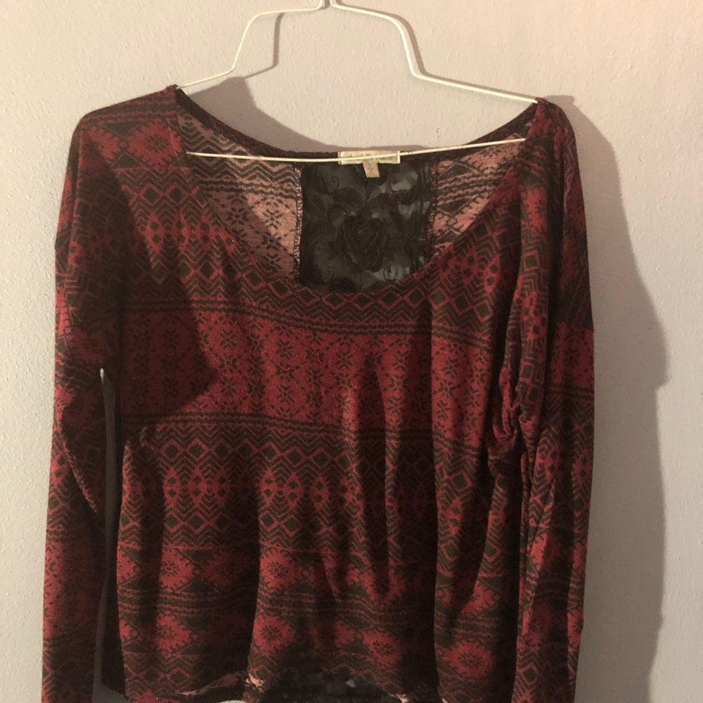 Long Sleeved Slightly Cropped Shirt